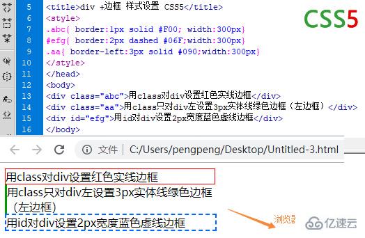 如何进行html div边框样式设置