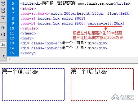 css中怎么设置div向右偏移