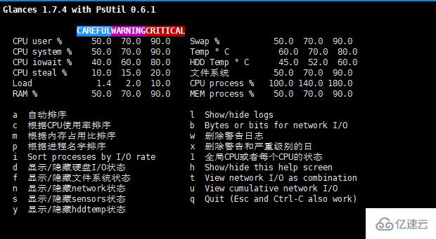 Linux监控工具Glances怎么用