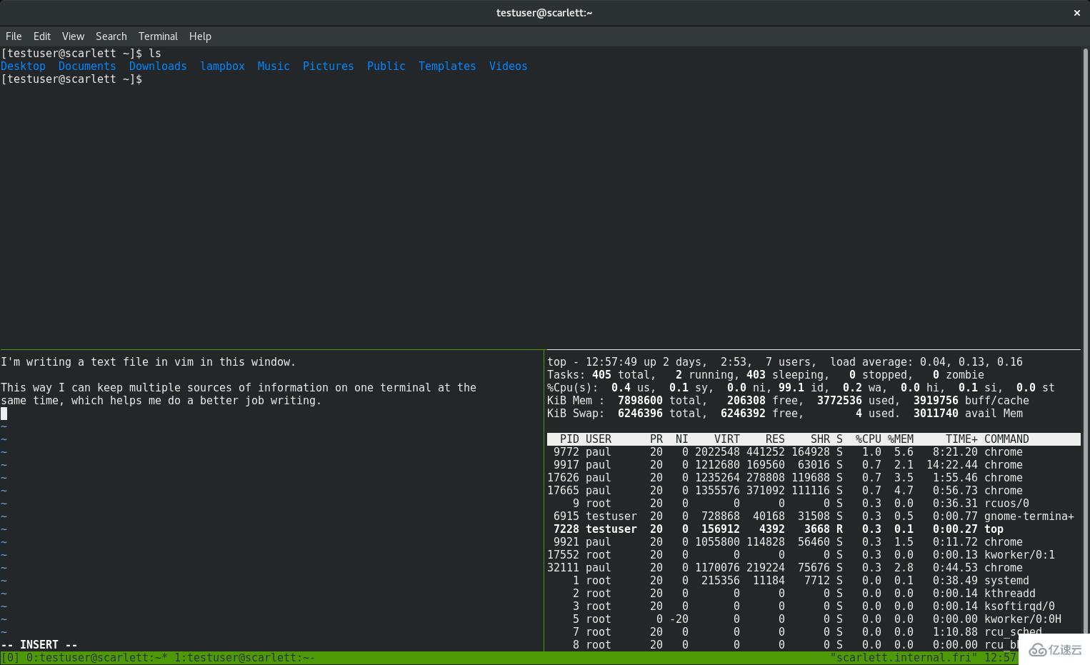 Linux怎么安裝和使用終端復用器tmux