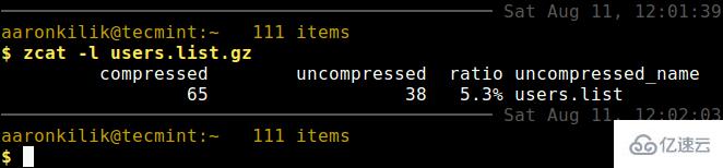 Linux的zcat命令怎么使用