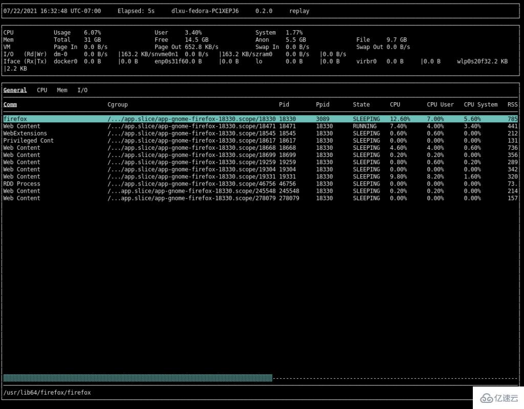 Linux中资源监控器below怎么用