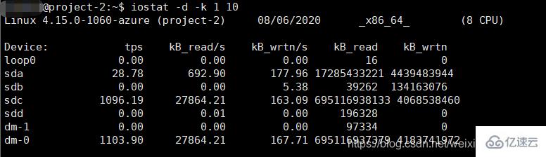 Linux系统下如何查看磁盘IO使用情况