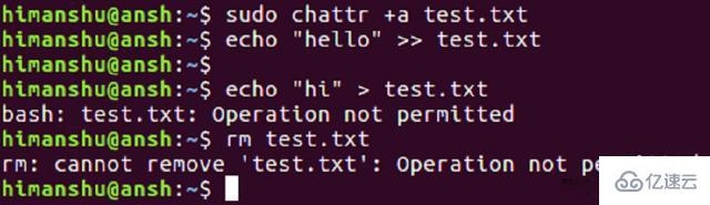 Linux的chattr命令使用实例分析