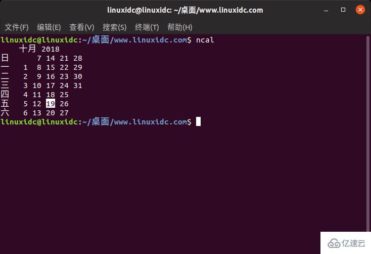 Linux的ncal命令怎么使用