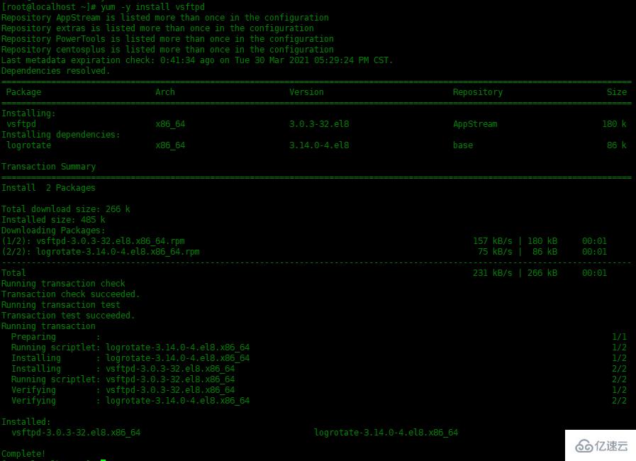 Centos8通过VSFTPD配置FTPs的方法