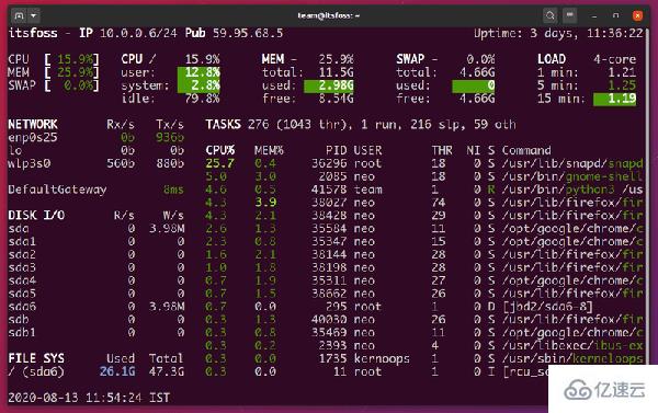 Linux下如何使用Glances