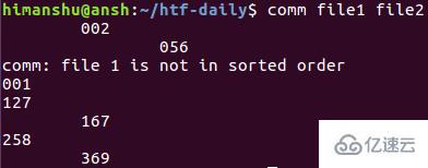 Linux comm命令使用实例分析