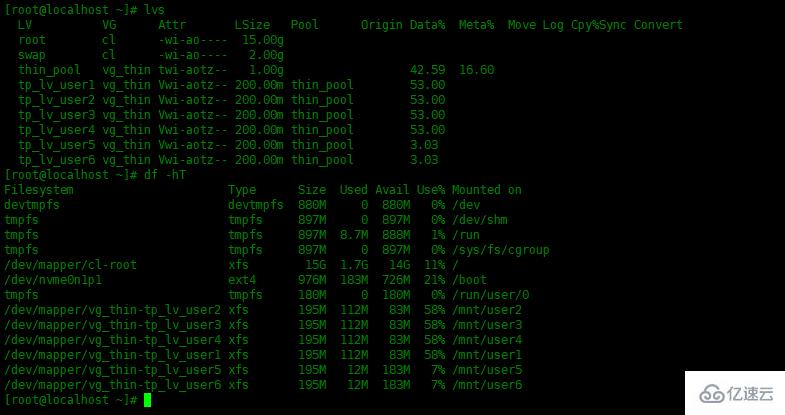 Centos8中怎么创建LVM的精简逻辑卷