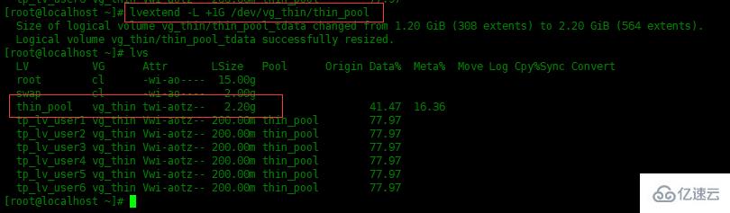 Centos8中怎么创建LVM的精简逻辑卷