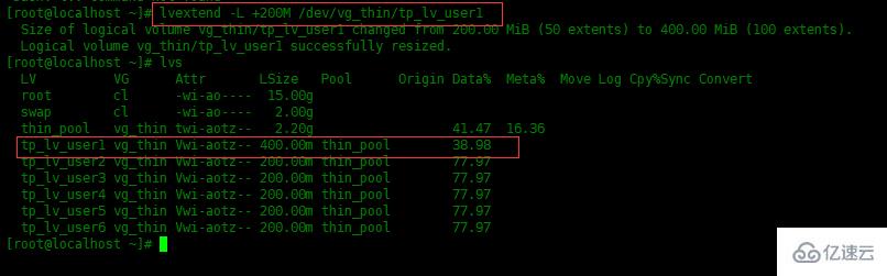 Centos8中怎么创建LVM的精简逻辑卷