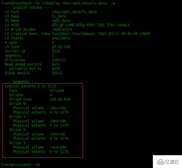 Centos8中怎么创建LVM条带卷