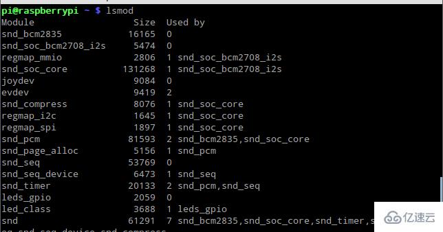 Linux系统怎么使用lsmod命令列出内核模块