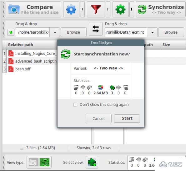 Ubuntu中怎么使用reeFileSync进行对比及同步文件