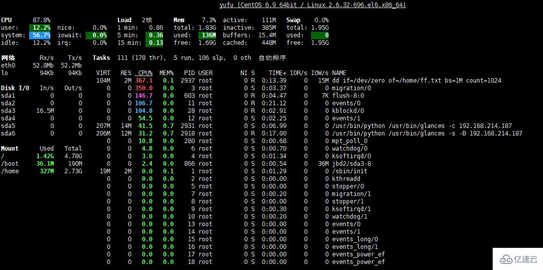 Linux监控工具glances如何使用