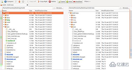 Linux怎么使用Meld比较文件夹