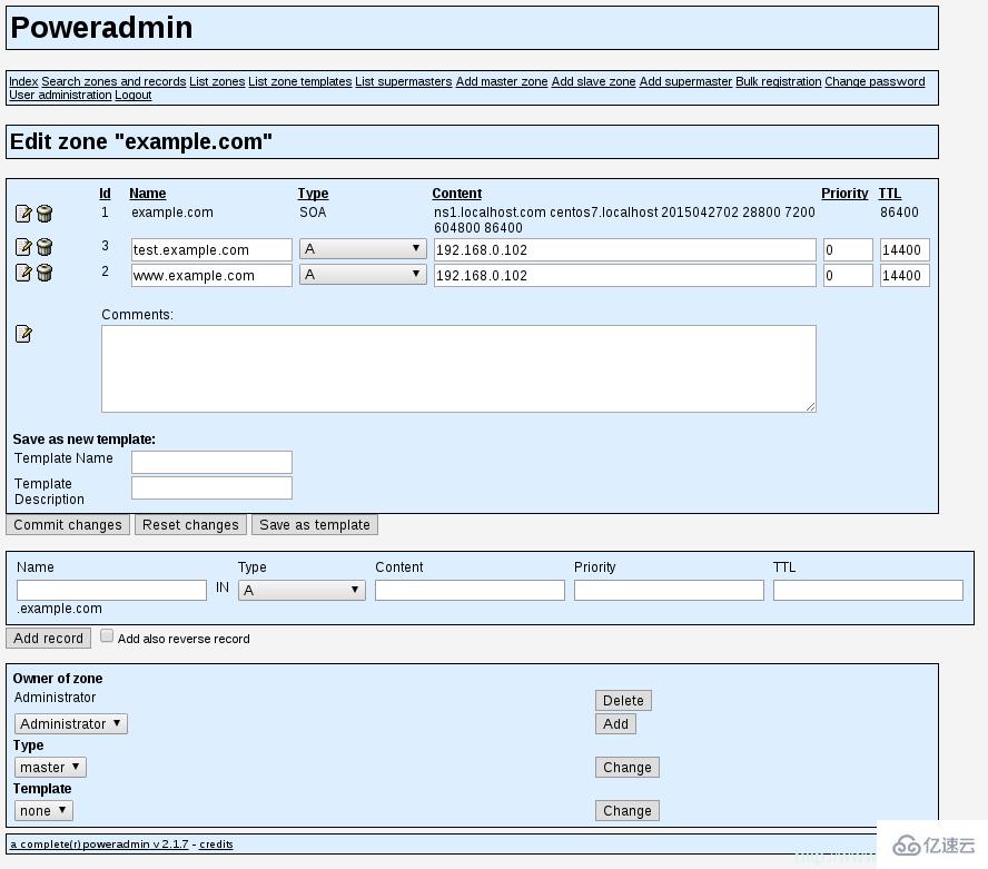 RHEL/CentOS 7中如何安装并配置PowerDNS和PowerAdmin