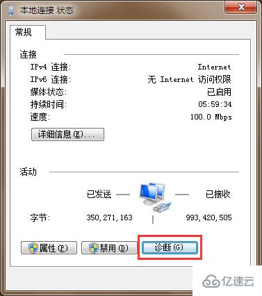 电脑网络提示无Internet访问权限怎么解决