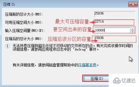 win7系统怎么压缩分区