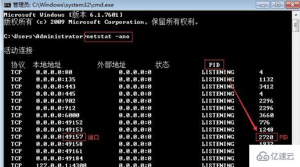 win7中怎么用cmd查看端口占用情况