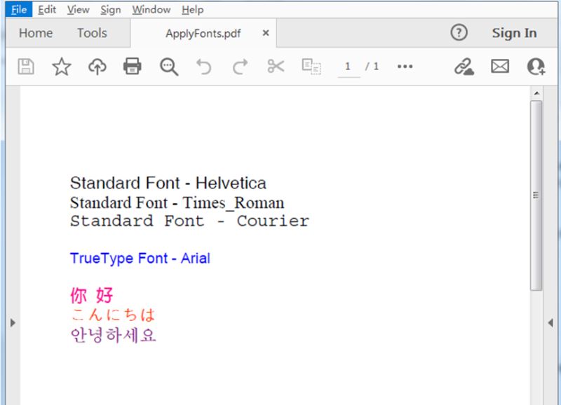 C#怎么在PDF文档中应用多种不同字体