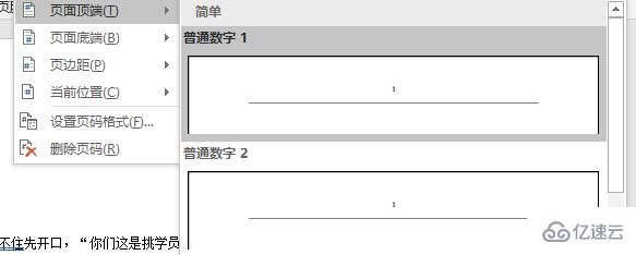 word页码怎么设置