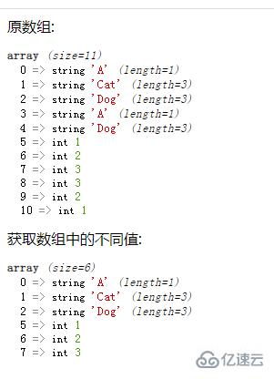 php如何从数组取不同的值