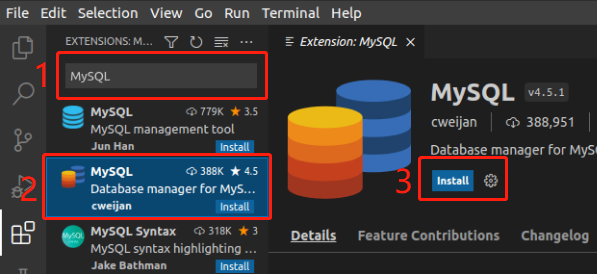 怎么使用VS Code的MySQL扩展管理数据库