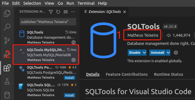 怎么使用VS?Code的MySQL擴展管理數據庫