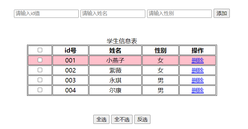 JavaScript怎么實現(xiàn)動態(tài)表格