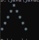 JAVA中怎么用for循环打印空心菱形