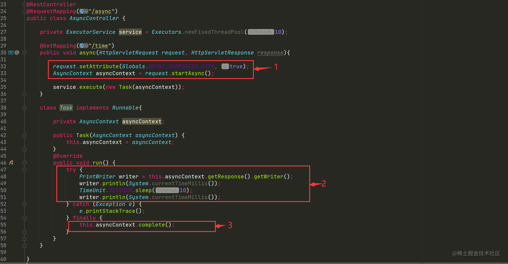 Java Servlet异步请求开启的示例分析