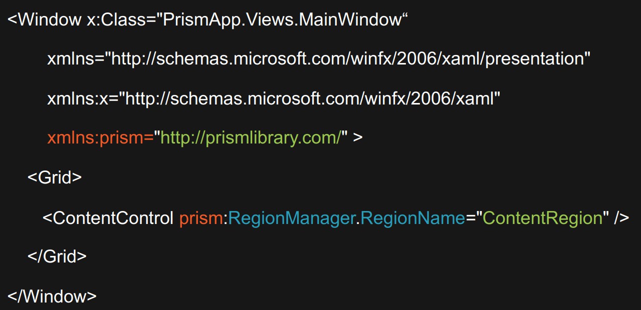 WPF框架Prism中區(qū)域Region怎么用