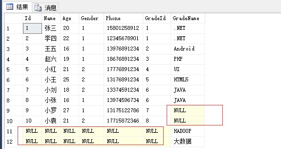 SQL SERVER如何实现连接与合并查询