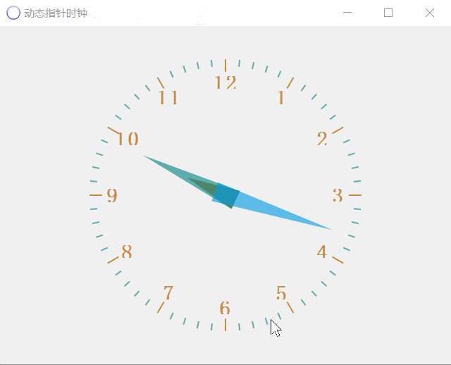 Python中怎么用pyqt5制作指针钟表显示时间