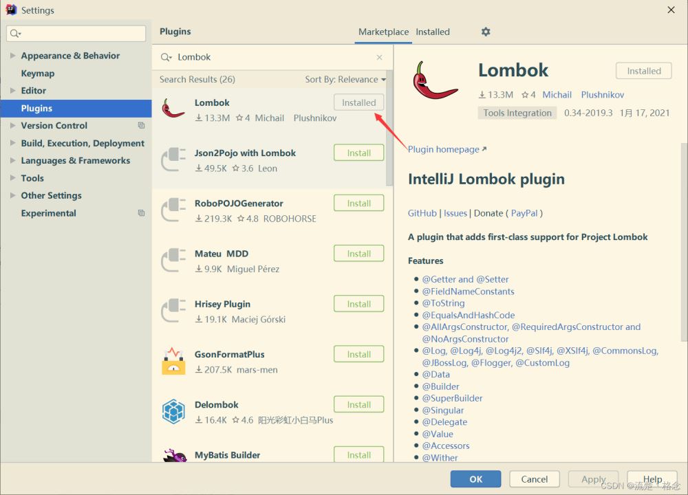 Java的Lombok如何安装与使用