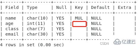 MySQL键值的示例分析