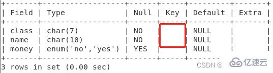 MySQL键值的示例分析