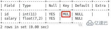 MySQL键值的示例分析