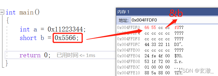 C语言中数据存储的示例分析