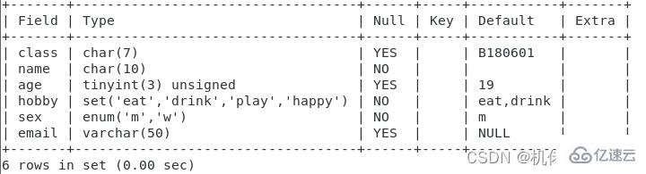 MySQL表结构实例分析