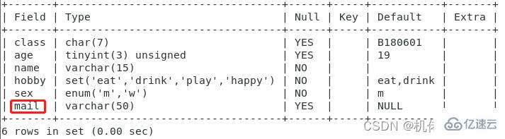 MySQL表结构实例分析