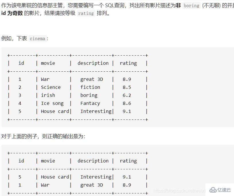 mysql中的不等于如何表示