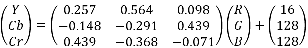 python如何實現(xiàn)RGB與YCBCR顏色空間轉(zhuǎn)換