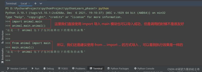 Python中包与模块的示例分析