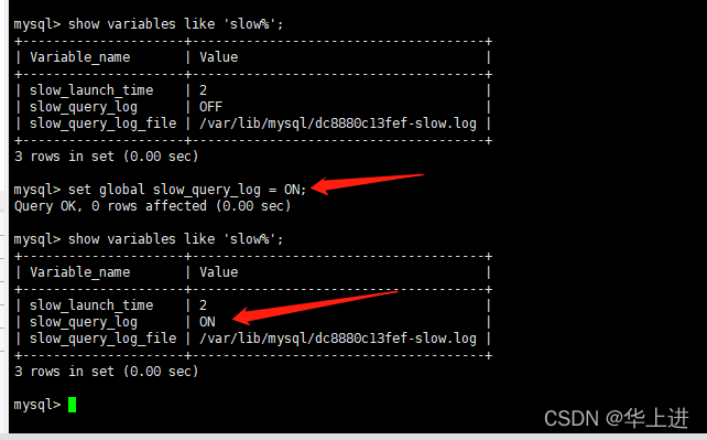 docker mysql容器怎么开启慢查询日志