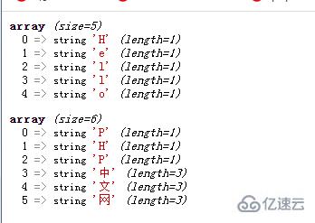 php字符串如何按位转为数组