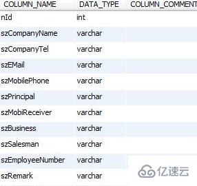 mysql如何查询表的字段名