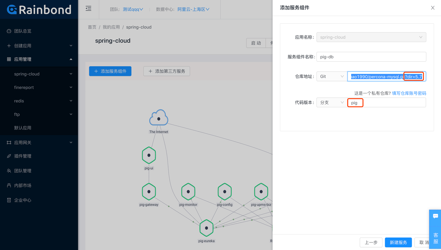 Rainbond云原生部署SpringCloud应用架构的方法