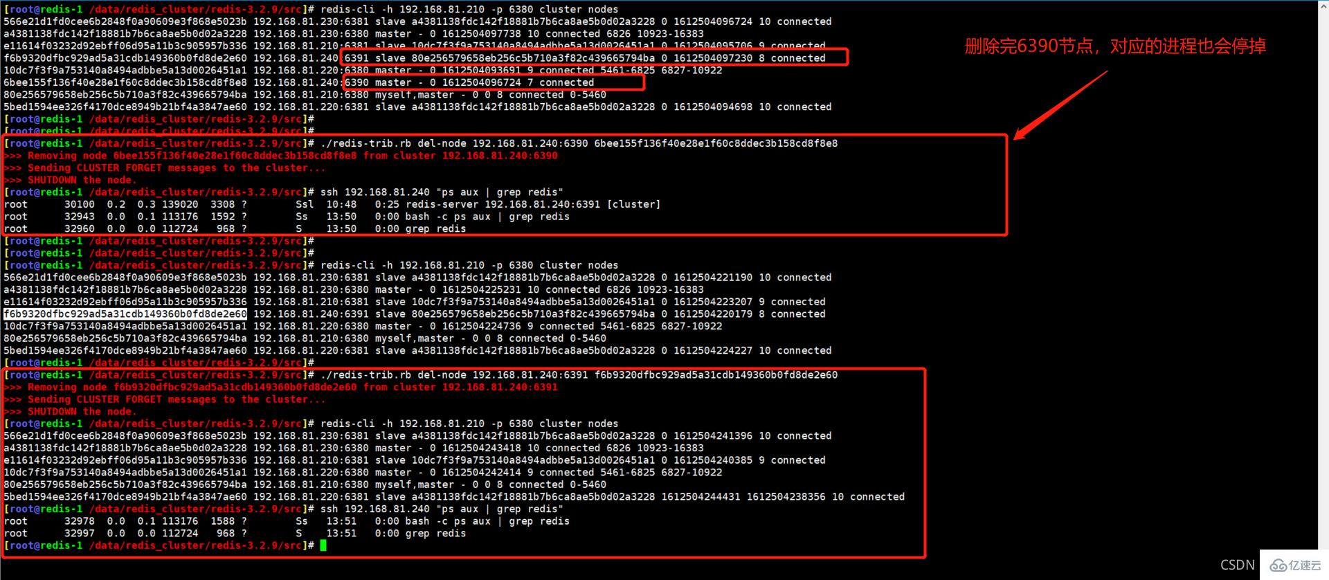 Redis Cluster集群收縮主從節(jié)點(diǎn)的方法